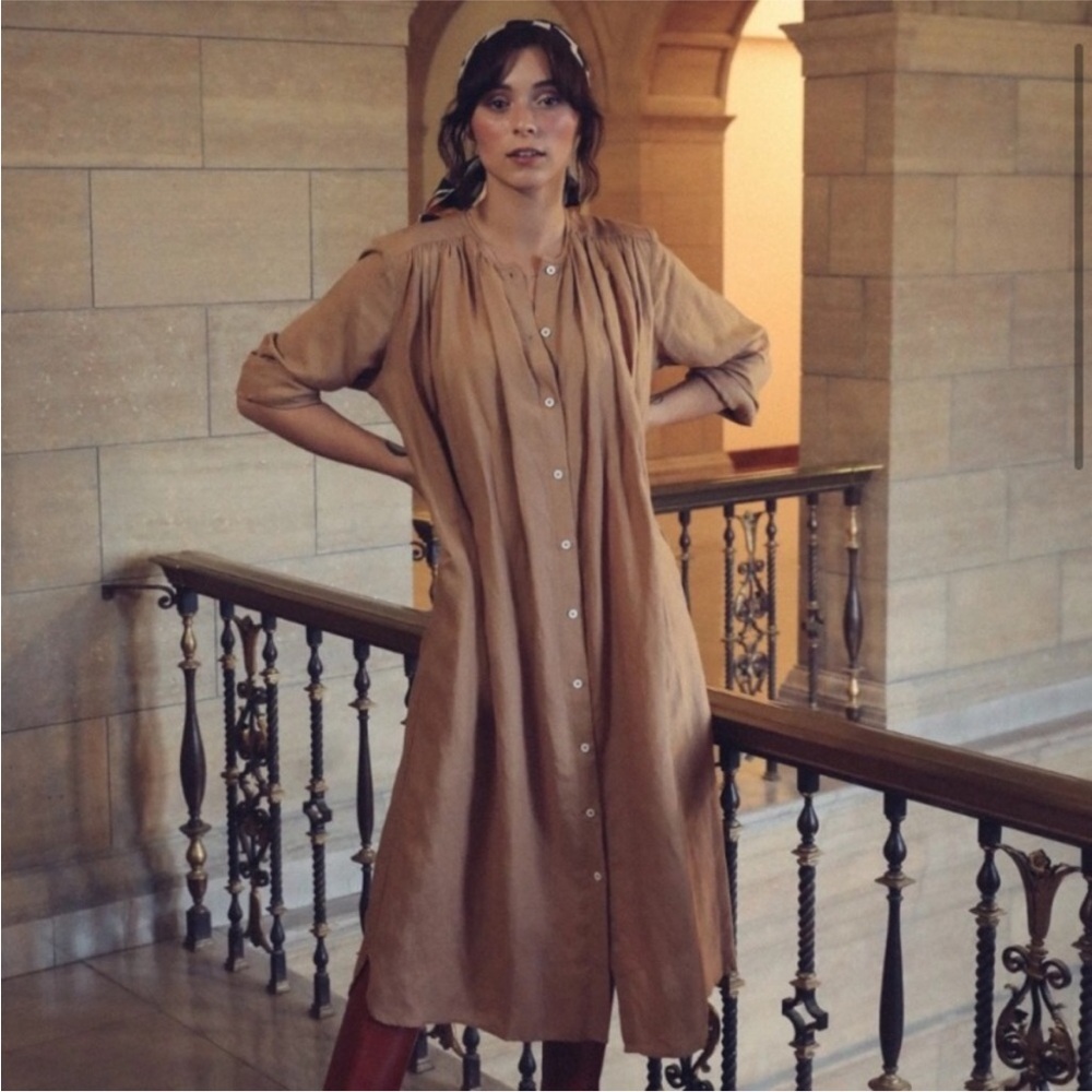 NWOT Mille Travel & Resort Jasmine Dress in Almond Linen